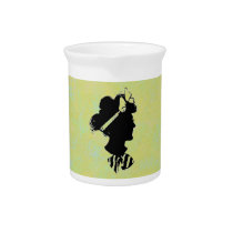 Mother's Day Vintage Woman Silhouette pitchers