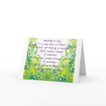 Mother's day  wishes green yellow cards