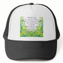 Mother's day  wishes green yellow hat