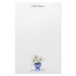 Mother's Flowers · Blue Flower Pot Customized Stationery