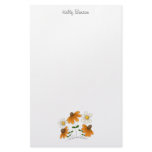 Mother's Flowers · Orange &amp; White Daisies Stationery Design
