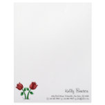 Mother's Flowers · Red Flowers Customized Letterhead