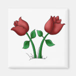 Mother's Flowers · Red Flowers Magnet