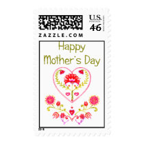 Mother's Fower Heart Postage Stamp
