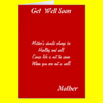Mothers get well greeting cards cards