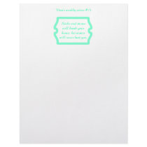 Mother's great advice on t-shirts & gifts for her. letterhead