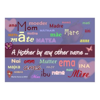 Mothers in Any Language - Word-Art Poster