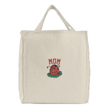 Mothers Ladybug Embroidered Bag