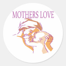 Mothers Love Round Stickers