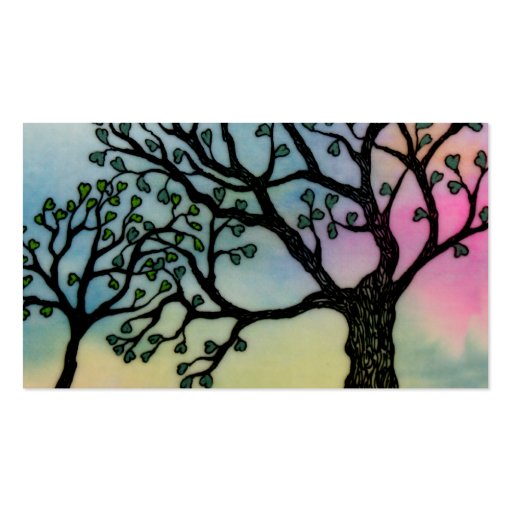Mother's Love - Trees on Vellum and Watercolor Business Cards (back side)