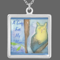 Mothers Necklace, Owl Art Jewelry necklaces