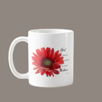 Mothers Special Red Gerber Daisy Flower Mug mugs
