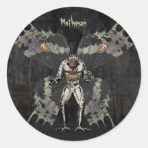 Mothman Button Round Stickers