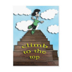 motivate-climb to the top postcard