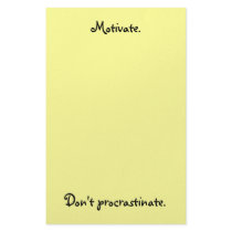 Motivate. Don't procrastinate. Stationery Design