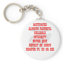 Motivated, Always Faithful, Reliable, Integrity, N Key Chain