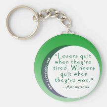 Motivating Quote for Winners Key Chains