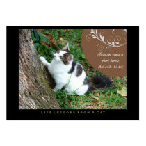 Motivation Life Lessons From a Cat ACEO Art Cards Business Card