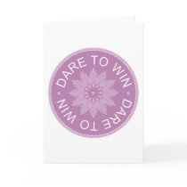 Motivational 3 Word Quotes ~Dare To Win~ cards