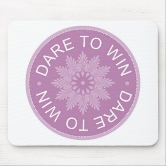 Motivational 3 Word Quotes ~Dare To Win~ mousepad
