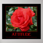 Motivational Attitude Poster Roses Thorns Quote