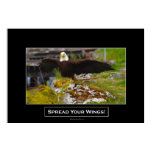 Motivational Bald Eagle Art Print