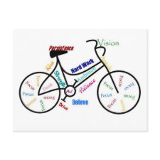 Motivational Bike, Bicycle, Cycling, Sport, Hobby postcard