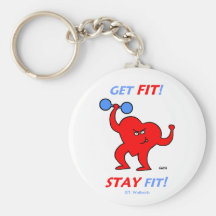 Motivational Cardio Fitness Exercise Keychain