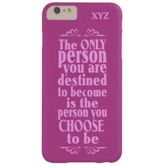 Motivational CHOICE custom monogram cases Barely There iPhone 6 Plus Case