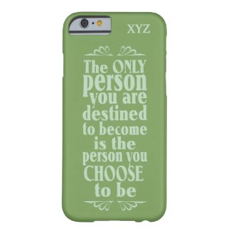 Motivational CHOICE custom monogram cases Barely There iPhone 6 Case