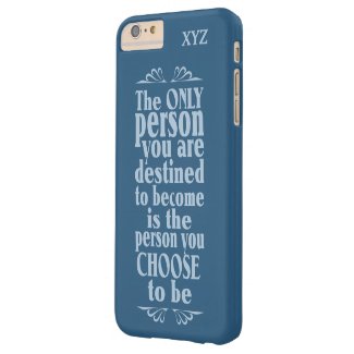Motivational CHOICE custom monogram cases Barely There iPhone 6 Plus Case