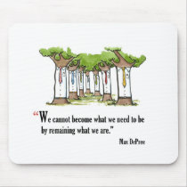 Motivational exam quote by Max DePree - mousepads