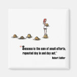 Motivational exam quote by Robert Collier Refrigerator Magnet