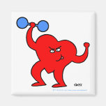 Motivational Fitness Cartoon "Strongheart" Magnet