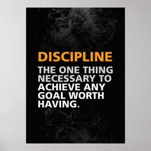 Motivational Gym Poster - Discipline