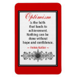 Motivational Helen Keller Quote Magnet :Optimism premium magnets