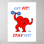 Motivational Inspirational Heart Fitness Poster