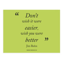 'Motivational Jim Rohn Quote' Postcard postcards