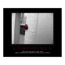 Motivational Ladybug "Confidence" Poster posters