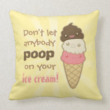 Motivational Poop on Ice Cream Pillows