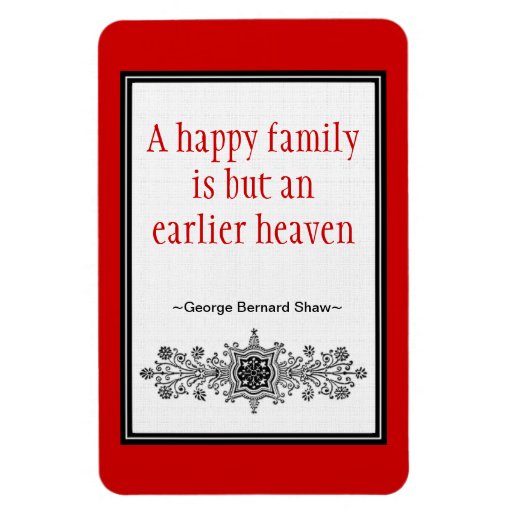 Motivational Quote Magnet :Happy Family