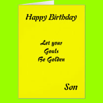 Motivational Son Birthday Cards cards