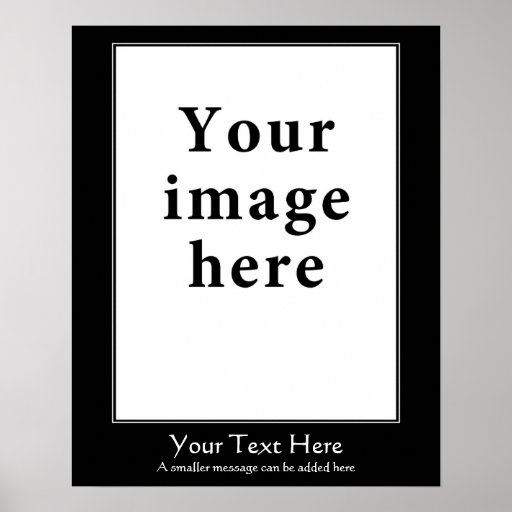Motivational style vertical border template posters