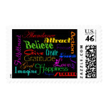 Motivational Word Collage Postage Stamp