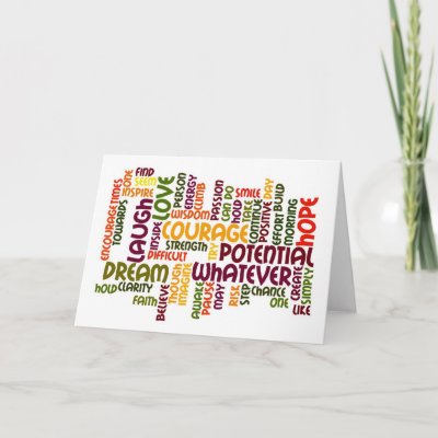... birthday card design using motivational word-art th