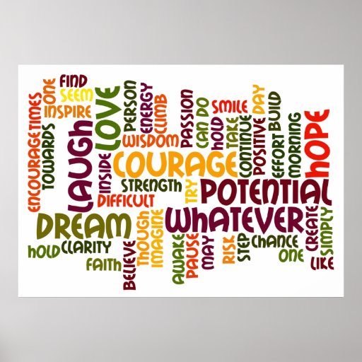 Motivational Words #1 positive encouragement Poster Motivational Words #1 positive encouragement Poster