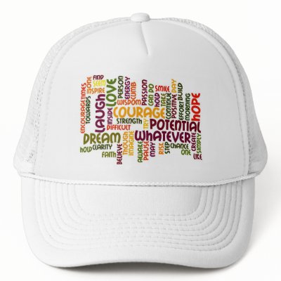 Positive Inspirational Words on Motivational Words Series Be Positive Here S A Great Hat Design Using