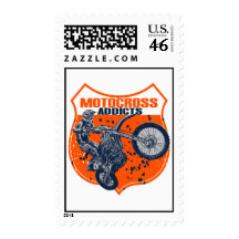 Moto addicts stamp