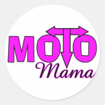 Moto Mama Round Sticker