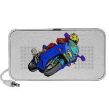 Moto Racing Graphic Art Doodle Speaker System